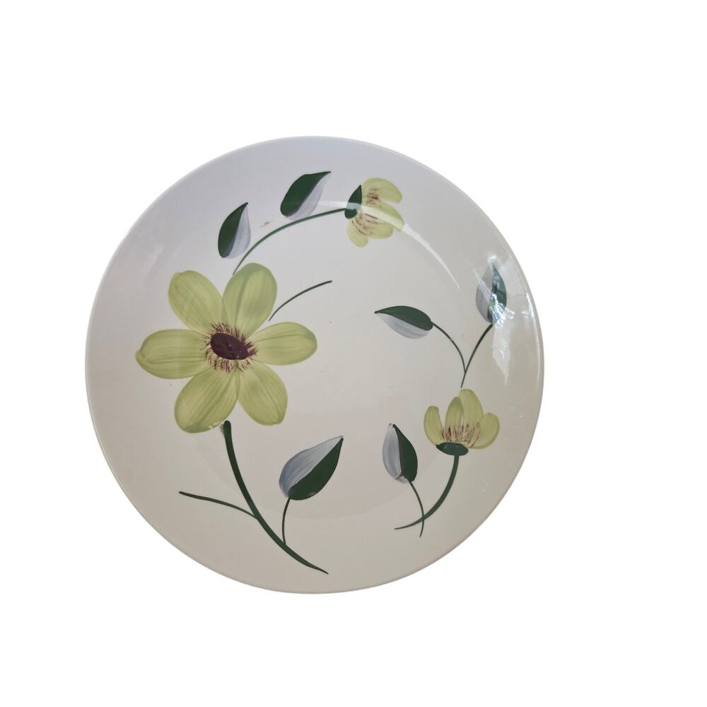 Vtg Blue Ridge Pottery Yellow Flower Dinner Plate Daisy Cottage Core